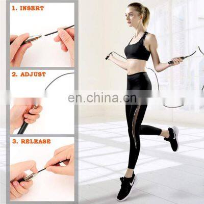 High Speed Skipping Rope Tangle-Free With Self-Locking Screw-Free Design Rope-Adjustable (2 Cables) Aluminum Alloy Non Slip Hand photo-5