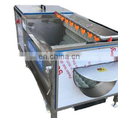 ginger peeling machine sweet potato washing and peeling machine casssava Brush type cleaning peeling machine