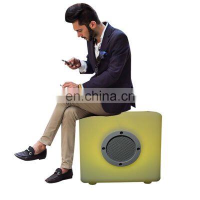 cube chair led sound speaker lamp Modern Night Bar party music LED lighting ice bucket plastic waterproof BT wireless speaker