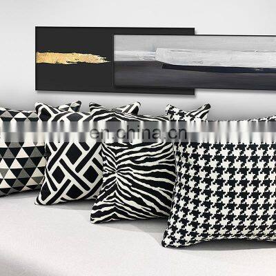 Customer Oriented Creative Square Sofa Cotton Luxury Modern Decorative Easter Plaid Nordic Throw Pillow photo-2