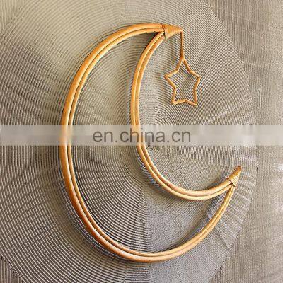 Set Moon And Hanging Star Rattan Wall Decor WIcker Wall Decoration Wholesale Vietnam Supplier photo-4