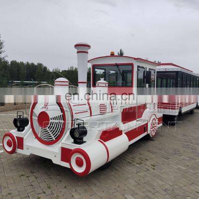 58 Seats Diesel Type Trackless Train Park Tourist Train Without Rail