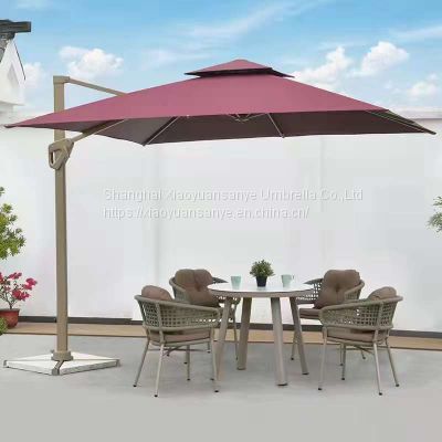 Outdoor Roman umbrella, courtyard umbrella, 10*10 square umbrella big aluminum frame