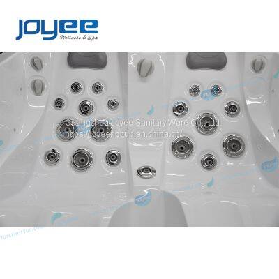 JOYEE Wholesale High Quality 4 People US Acrylic Hydro Bubble Massage Freestanding Bathing Outdoor Hot Tub Spa photo-5