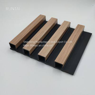 Wholesale Price PVC Wpc Fluted Wall Panel Interior Decoration Eco Wood Wpc Wall Panel Cladding Wpc Wall Panel 160-24mm photo-2