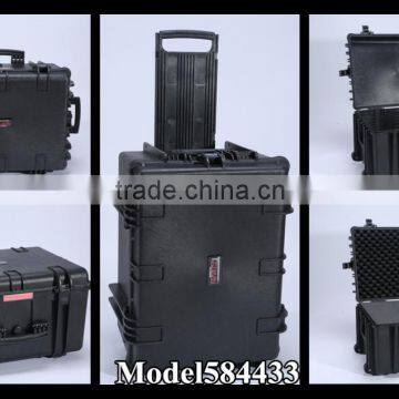 plastic equipment case with wheels Heavy Duty, Durable carrying case tool box with handle