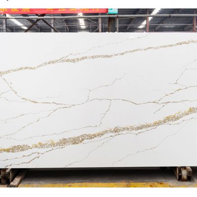 Code：6102，Calacatta artificial stone quartz slab kitchen countertops