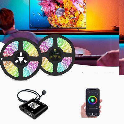 5050 RGB LED Strip Light TV Backlight Sync to screen HD MI TV Backlights LED TV Lights with App Control