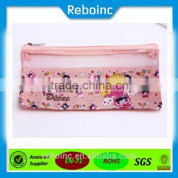 Reboinc-X13 Factory Manufactuer School Student Slider Zipper Pvc Pencil Bag Nylon Zipper Pvc Pencil Bag Quality Choice photo-3