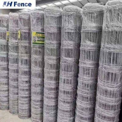 Easily Assembled Horse and Goat Fencing Field Fence Farm Design Fixed Knot Woven Iron Wire Net Galvanized Hinge Cattle Mesh