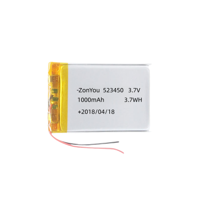 Hot Model 523450 Pouch Cell 3.7V 1000mAh Lithium Polymer Battery for Solar Power Light photo-3