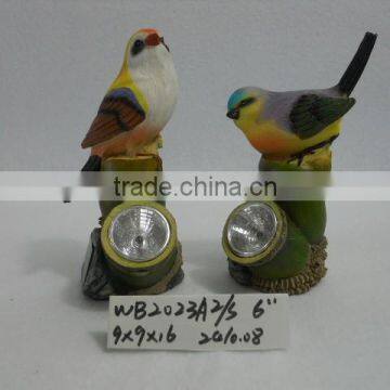 Polyresin Solar powered Bird Figurine Lawn Light & Garden Decoration