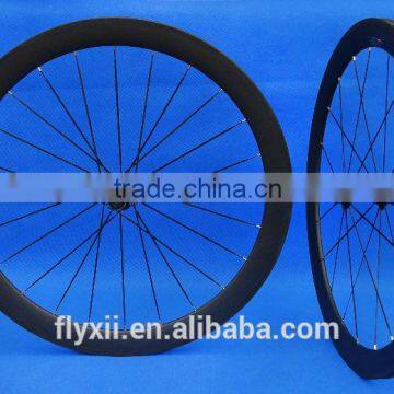 FLX-WS-TW05 : Carbon Matt Cycling Road Bike Bicycle Tubular Wheelset 50mm Rim ( Basalt Brake Side )