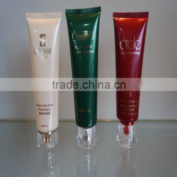 cosmetic packaging tube with arcylic cap