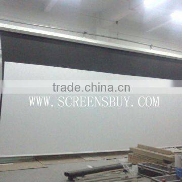 used projector screens sale/tubular motor for projection screen/HOT sale tensioned screen with 3D silver screen fabric