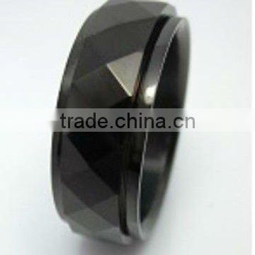 black tungsten carbide finger rings