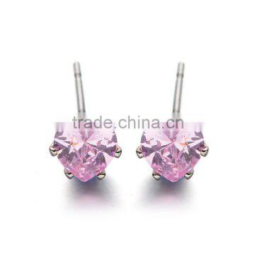 Bulk Wholesale Costume Jewelry Round Heart Square Shape Zircon Earrings Sets photo-3