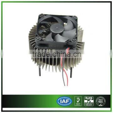 Round Extruded Aluminum Heatsink with Fan