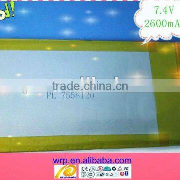 7.4V2600mAh battery for tablet pc