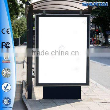 Bus stop intelligent digital scrolling light box for advertising