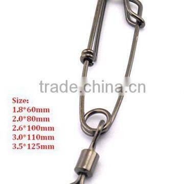 Spearfishing floatlines snap Longline fishing clip stainless steel open eye snap with rolling swivel