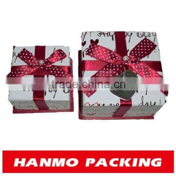 rectangle elegant paper box with ribbon
