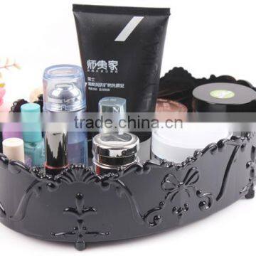 D03 ANPHY Plastic Oval Household Decoration Makeup Organizer Storage Box Holder Display Stock photo-3