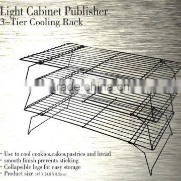 AN184 ANPHY Light Cabinet Publisher 3-Tier Cooling Rack Steel SGS 3 Layers Cake Cooler Metal Shelf Gift Packing 10sets /carton