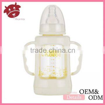 baby food bottle 280 ml factory supply safety glass bottle for child