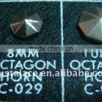 Octagon copper hot fix convex stud