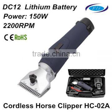 2014 NEW Design.lithium battery cordless horse clipper HC-02 CE/ROHS