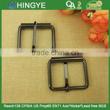 Gunmetal color Iron Prong metal adjustable buckles with roller For Belt