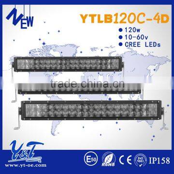 Cheap high quality 120W double row 4D led light bar quality and affordable 3W*40pcs offroad lighting bar