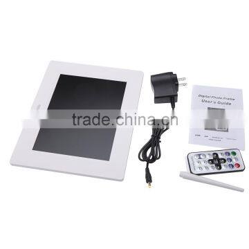 Ultrathin 8 Inch HD LCD Digital Picture Photo Frame Alarm Clock MP3 MP4 Movie Player With Remote Control Black/White photo-5