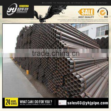 astm a36 black round iron pipe erw welded mild steel pipe price per ton