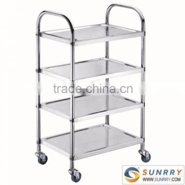 China Round Mobile Snack And Cart With Adjustable Wheels