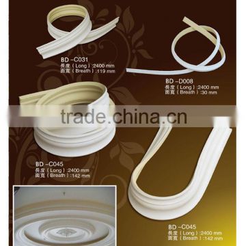 European Pure white PU flexible moulding/PU Arc