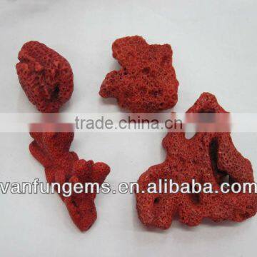 Red Coral polished tumble withou hole