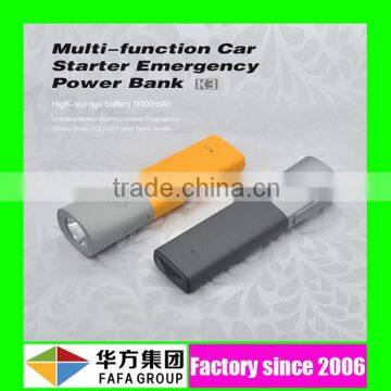 Lightweight multi-function mobile power pack 12v 24v car battery jump starter