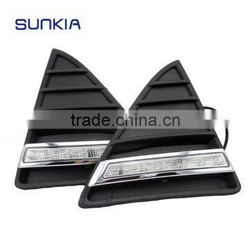 2 Pcs/set Waterproof LED Daytime Running Light DRL For Ford With Turning Signal Lights