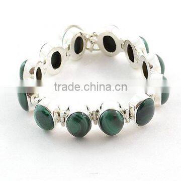 925 sterling silver jewelry malachite bracelet fashion jewelry wholesale semi precious gemstones Indian jewelry