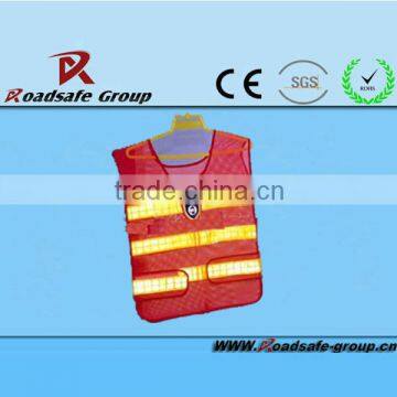 size can be customized red high visibility vest