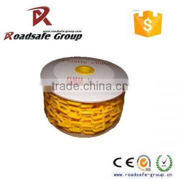 Road safety 8mm yellow barrier traffic cone plastic chain