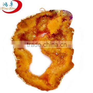 Wholesales natural geode druzy agate pendants
