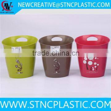 Household Cleaning Tools Skinny Polypropylene Round trash can with handle