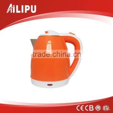 2016 Orange colour Stainless steel electric kettle