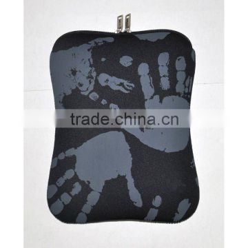 Neoprene printing black 10inch laptop sleeve bag