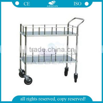 AG-SS006 2 layer stainless steel instrument hospital surgical trolley