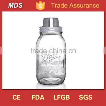 Transparent ball mason jar cocktail shaker with lid                        
                                                Quality Choice