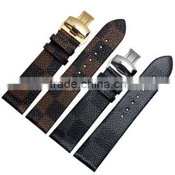 22mm high quality genuine leather Watch strap with stainless steel buckle